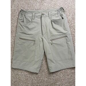 Free Soldier Tactical Cargo Shorts NylonBlend Stretch Zip Pocket SZ 34 Khaki